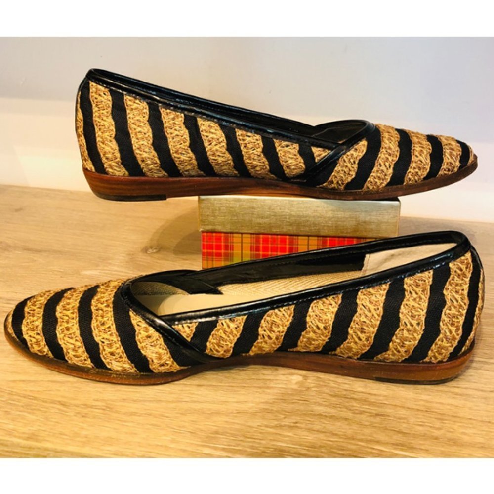 Eric Javits Black and Tan Flats - Picture 2 of 7